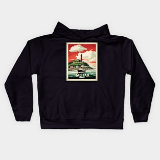 Halifax Nova Scotia Canada Vintage Poster Tourism Kids Hoodie